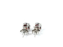 Almandine Garnet Earrings 925 Silver 1.38g (O)