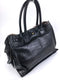 ZAGLIANI LARGE GATSBY CROCODILE SKIN LEATHER TOTE BLACK