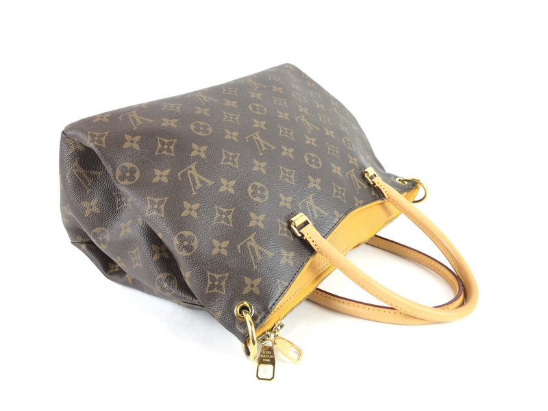 LOUIS VUITTON MONOGRAM PALLAS MM SHOULDER BAG SAFFRON