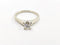 Princess Diamond Solitaire Ring .50 CT. 14K White Gold 3.16g