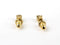 Gold-Diamond Earrings 2 Diamonds .50 Carat T.W. 14K Yellow Gold 0.92g