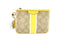 COACH CORNER ZIP WRISTLET IN SIGNATURE CANVAS YELLOW