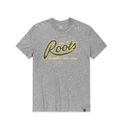 OCTOBER'S VERY OWN OVO X ROOTS T-SHIRT HEATHER GRAY SIZE SMALL