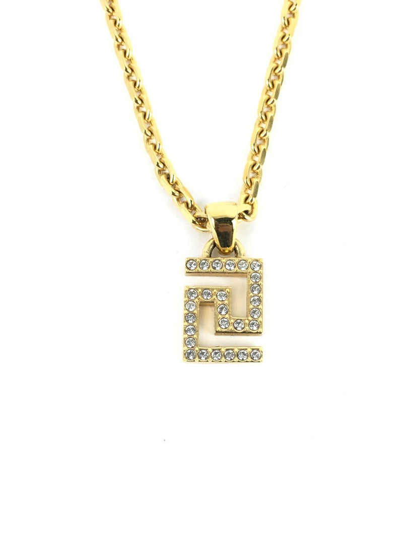 VERSACE CRYSTAL GRECA NECKLACE