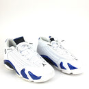 JORDAN 14 RETRO WHITE HYPER ROYAL SNEAKERS (GS) SIZE 5.5Y