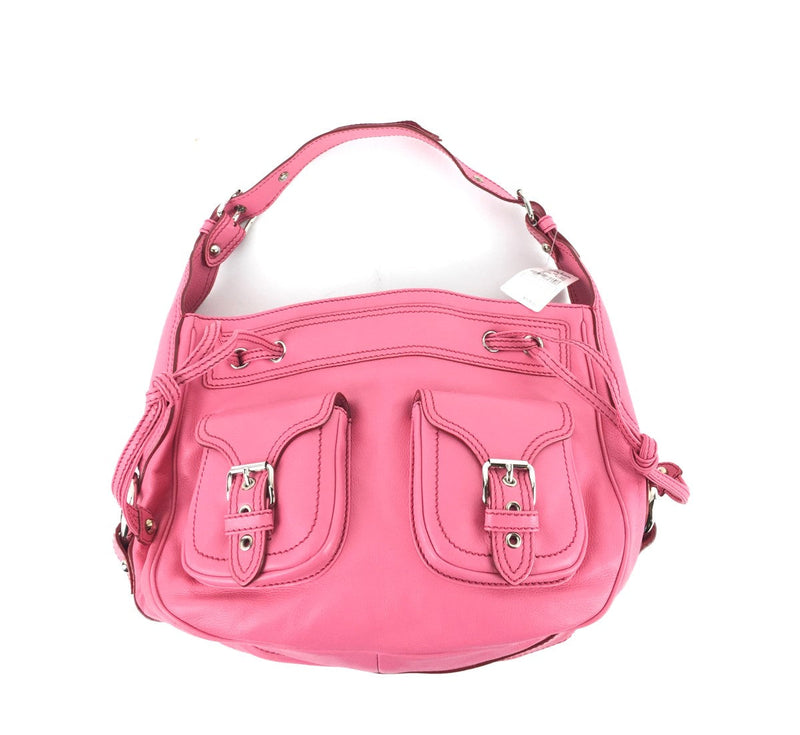 MARC JACOBS LEATHER KAROLINA SHOULDER BAG PINK,