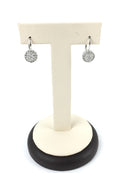 Gold-Diamond Earrings 76 Diamonds .76 Carat T.W. 14K White Gold 2.85g