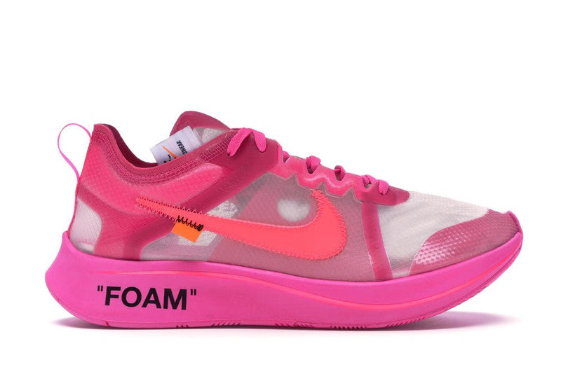 OFF-WHITE X NIKE ZOOM FLY SP 'TULIP PINK' SIZE 10