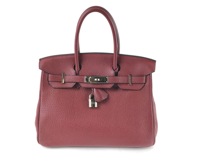 HERMÈS  TAURILLON CLEMENCE BIRKIN 30 ROUGE BIRKIN