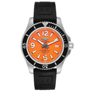 Breitling Superocean 42 Orange Dial Steel Mens Watch A17366 Box