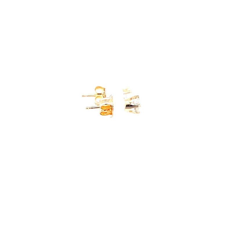 Gold-Diamond Earrings 2 Diamonds .52 Carat T.W. 526 Yellow Gold 0.75g