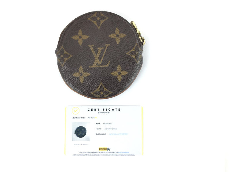 LOUIS VUITTON MONOGRAM CANVAS ROUND COIN PURSE