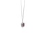 DIAMOND & RHODALITE NECKLACE 1.24G 14K-W/G, 1-PEAR CUT RHODALITE 0.30CTW, 21-ROU