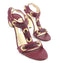 JIMMY CHOO RED AND GOLD VERO CUOIO PUMPS