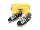 FENDI KNIT FABRIC PEARL ESPADRILLE FLATS