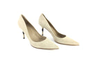 GUCCI BEIGE /SUEDE PUMPS WITH BAMBOO HEELS