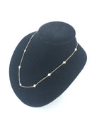 Lab Diamond Necklace 10 Diamonds .50 Carat T.W. 14K Yellow Gold 4.43g