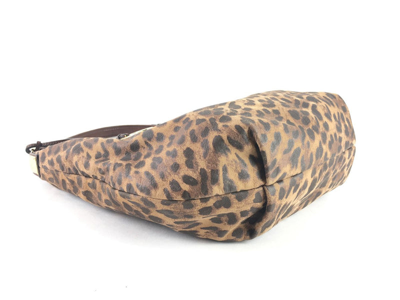 MICHAEL KORS LEOPARD PRINT HOBO SHOULDER BAG