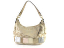 COACH F19283 SIGNATURE STRIPE MULTI-STRIPE DEMI,MEATLLIC, CANVAS, SHOULDER BAG,