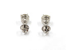 LAB GROWN DIAMOND STUD EARRINGS 1.82G 562-W/G, 2-ROUND BRILLIANT CUT DIAMOND 2.0