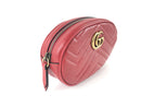 GUCCI CALFSKIN MATELASSE GG MARMONT BELT BAG RED