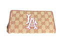 GUCCI GG CANVAS X LA ANGELS MLB ZIPPY WALLET RED/BEIGE