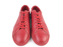 YVES SAINT LAURENT LEATHER ANDY LOW TOP SNEAKERS RED SIZE 11