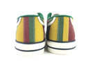 GUCCI MEN'S STRIPPED CANVAS TRAINERS, SIZE 8