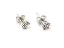 Diamond Earrings 2 Diamonds .62 Carat T.W. 14K White Gold 0.77g