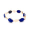 Lapis Gold-Stone Bracelet 14K Yellow Gold 9.06g