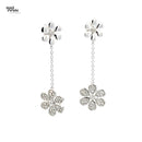 White Gold Diamond Drop Earrings 25 Diamonds .25 Carat T.W. 10K White Gold 3.29g