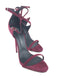 GIUSEPPE ZANOTTI SUEDE DARCIE SANDALS BURGUNDY SIZE 40 (US 10