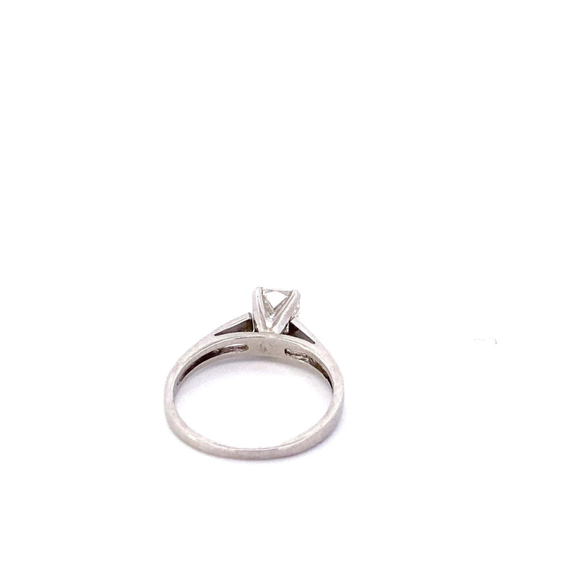 Lady's Platinum-Diamond Solitaire 1.00 CT. 585 Platinum 4.03g