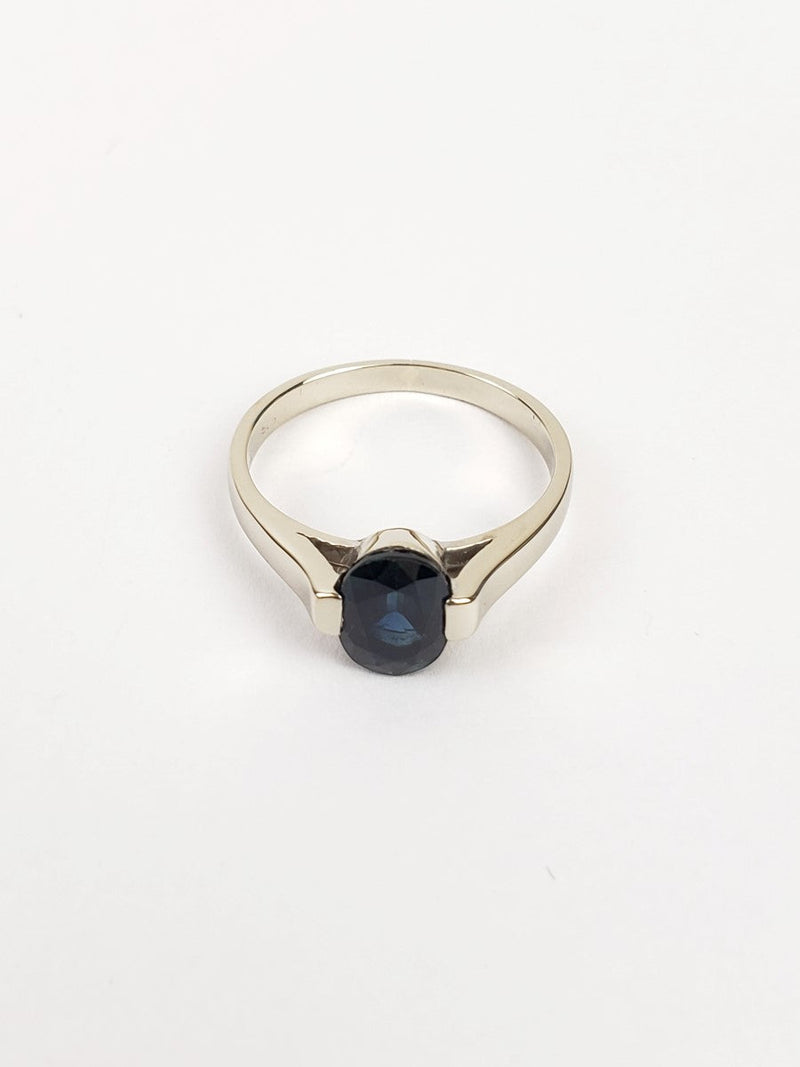 Sapphire Ring 14K White Gold 3.19g