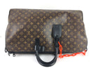 LOUIS VUITTON MONOGRAM VIRGIL ABLOH KEEPALL BANDOULIERE 50 ORANGE CHAIN