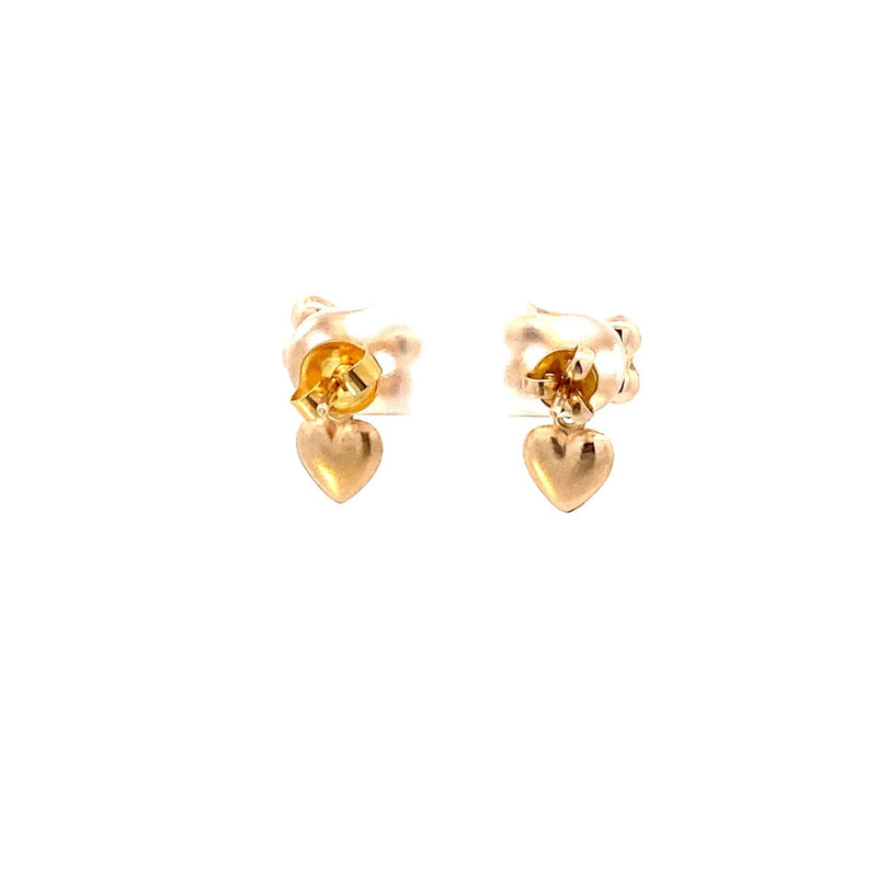 GOLD HEART DANGLE EARRINGS 1.71G 14K-Y/G