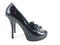 CHRISTIAN DIOR BLACK PATENT LEATHER BOW LOAFER PUMPS