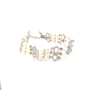 Judith Ripka Pearl Bracelet 925 Silver 44g