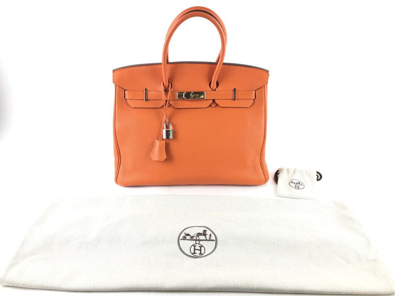 HERMÈS TOGO BIRKIN 35 HANDBAG ORANGE