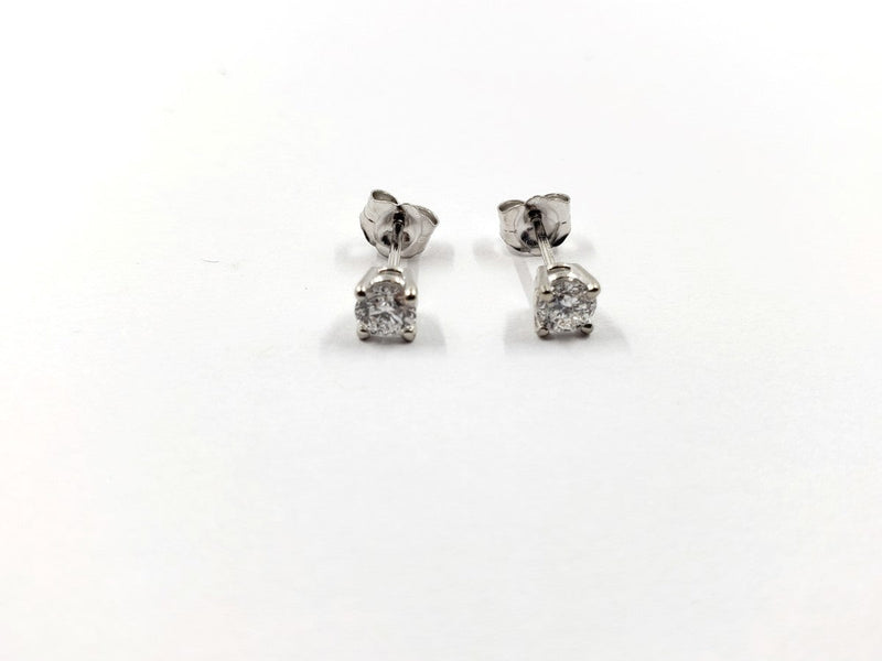 Diamond Earrings 2 Diamonds .44 Carat T.W. 14K White Gold 1g