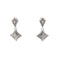 John Hardy Silver-Diamond Earrings 12 Diamonds .12 Carat T.W. 925 Silver 10.4g