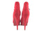 YVES SAINT LAUREN CALFSKIN TRIBUTE 16 LACE UP PLATFORM SANDALS RED SIZE 8