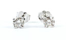 Diamond Earrings 2 Diamonds .62 Carat T.W. 14K White Gold 0.77g