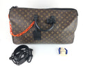 LOUIS VUITTON MONOGRAM VIRGIL ABLOH KEEPALL BANDOULIERE 50 ORANGE CHAIN