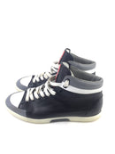 PRADA HIGH TOP 4T 2488, BLACK WHITE GRAY SNEAKER, 9.5