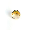 Peridot Diamond Ring 4 Diamonds .04 Carat T.W. 14K Yellow Gold