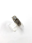 0.60cts Prin Dia Wedding Set 25 Diamonds 1.32 Carat T.W. 14K White Gold 9.13g