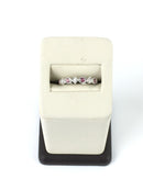 Pink Tourmaline Lady's Stone & Diamond Ring 3 Diamonds .06 Carat T.W.