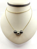 18" Pearl Necklace 18K Yellow Gold 12.98g