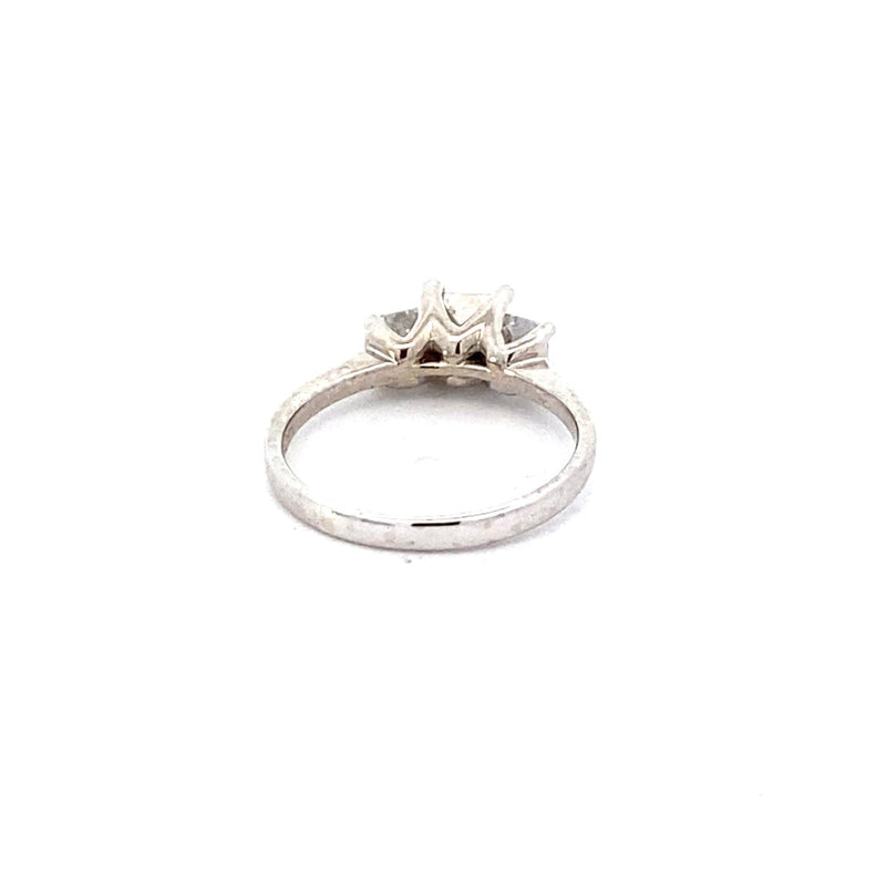 Lady's Diamond Engagement Ring 3 Diamonds 1.00 Carat T.W. 563 White Gold 2.65g